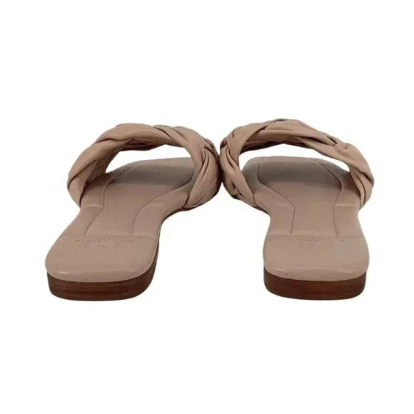 Marc Fisher Womens Knotted Slip-On Sandals Beige Leather Size 8.5 - Picture 5 of 10